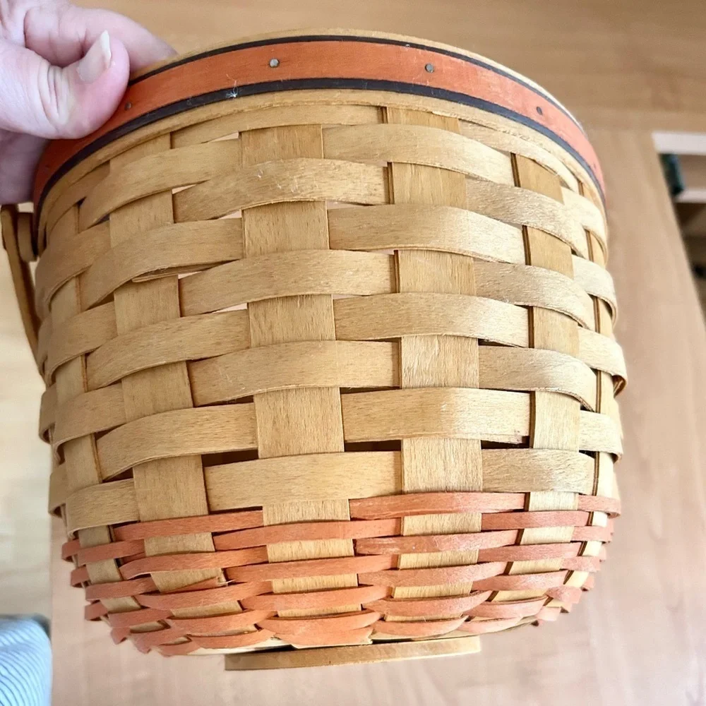 1995 Longaberger basket Pumpkin Combo Pumpkin cloth Liner/Protector/booklets